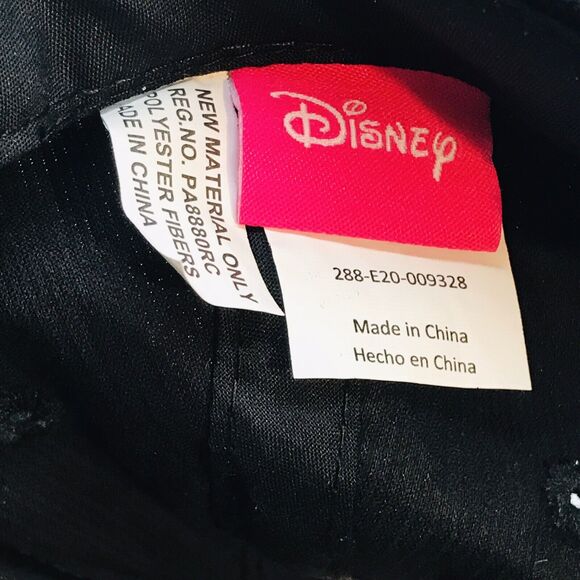 Disney Minnie Mouse Ball Cap Berkshire Fashions Black Corduroy Hat with Ears Bow - Picture 9 of 9